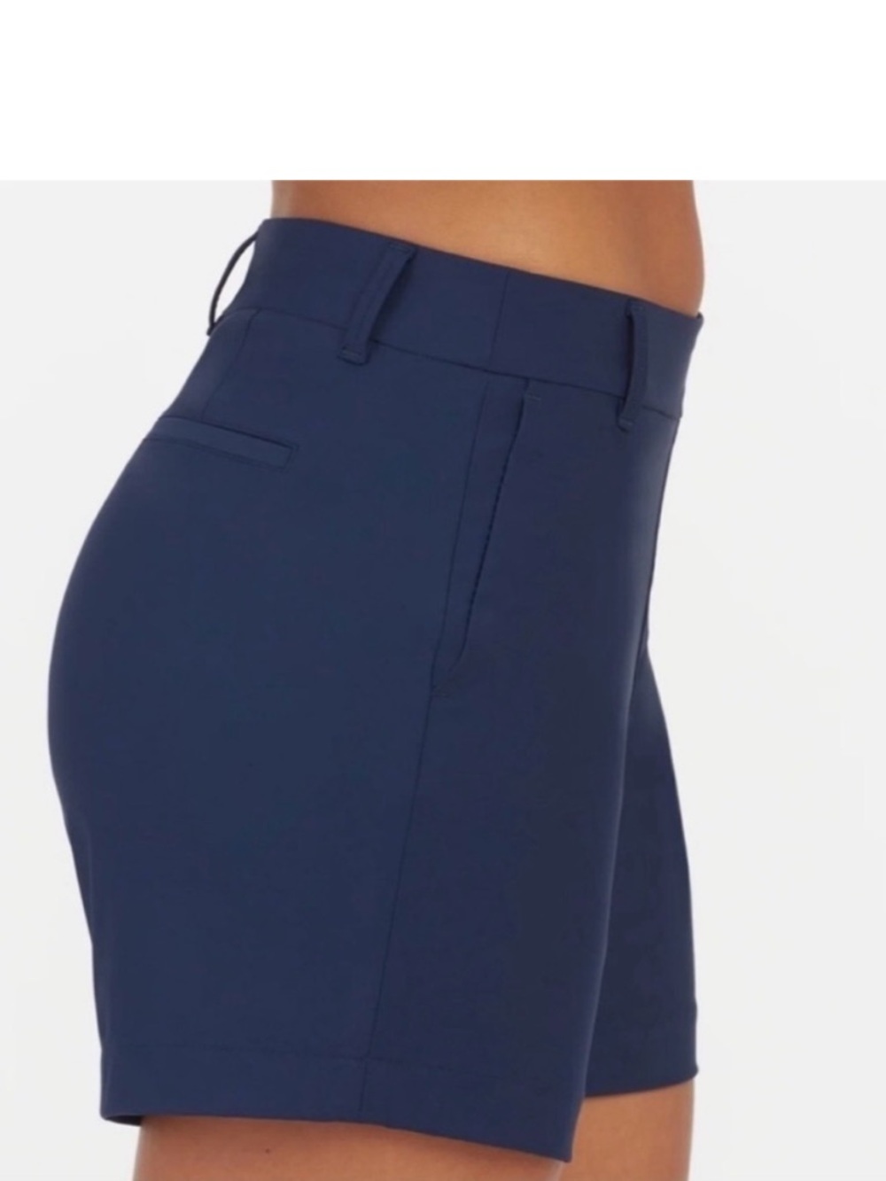Spanx Sunshine Solutions Stretch Shorts size Large Navy - Picture 4 of 12